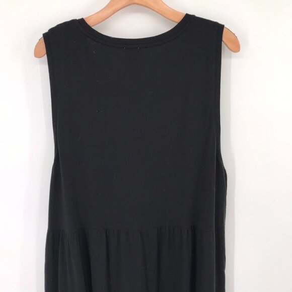 J.Crew Womens Sleeveless Black Tiered Dress knit cotton Size XXL - Picture 13 of 14